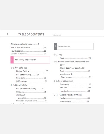 toyota premio 2016-2021 owners manual in english